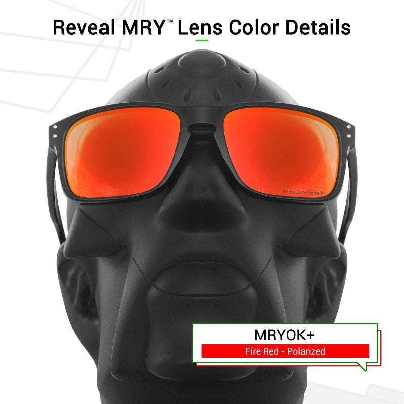 Mryok+ Polarized Replacement Lenses for Oakley Holbrook OO9102 - Fire Red - Image 3